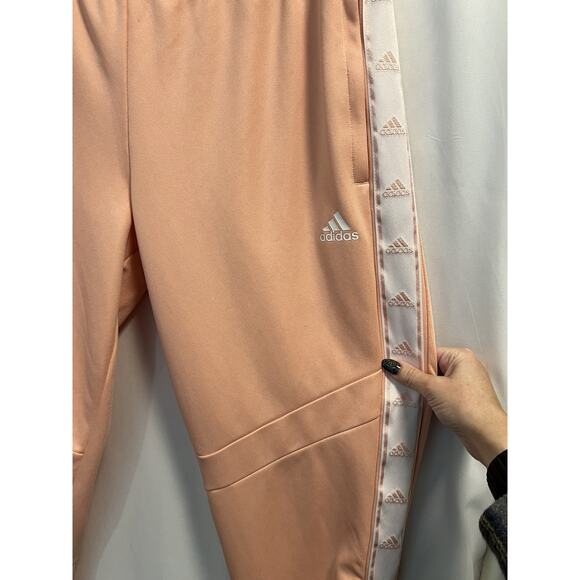 ADIDAS | Women’s Tiro Athletic Soccer Stripe Track Pants Pink Peach Salmon- Med - Picture 2 of 5